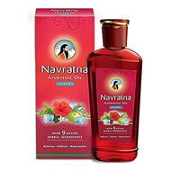Navratna Ayurvedic Cool Oil 180ml Relaxing Head Massage Oil | Quick Relief from Headache & Body Ache