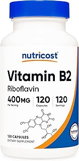 Nutricost Vitamin B2 (Riboflavin) 400mg, 120 Capsules - Gluten Free, Non-GMO