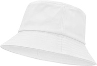 Unisex Athletic Bucket Hat Solid Colors Sun Hat with UV Protection for Outdoor Sports Packable Summer Hats White