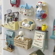 Cute Puppy Kitten 3d Three-Dimensional House Refrigerator Sticker House Number Magnetic Decoration C
