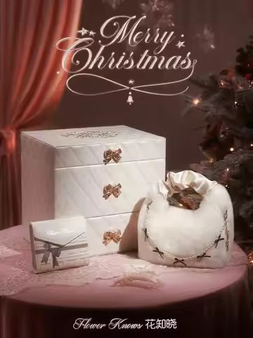 Flower Know Limited Christmas gift handbag, gift box and notepad