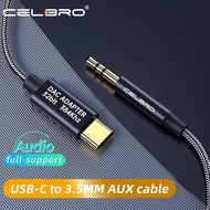 DAC HiFi USB C to 3.5mm Headphone Audio Aux Adapter Type C to 3.5mm Jack Audio Cable in Car for Xiaomi mi 10 Oneplus 8t Speaker Converters