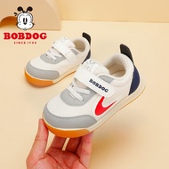 巴布豆（BOBDOG）童鞋男宝宝软底学步鞋透气休闲鞋秋季新款女童儿童运动鞋 乳白/藏青蓝 21码内长14.0cm
