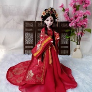 1/6 BJD Ancient Hanfu Clothes Trailing Skirt Headdress Fairy Princess Chinese Drama Doll Toys for Gi