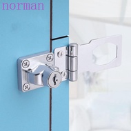 NORMAN Cam Cylinder, Hasp Lock With Keys Cylinder Lock, Exquisite Padlock Silver Metal Cam Security Lock Cupboard