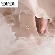 S925 sterling silver anklet long life lock ancient style forest anklet womens gift