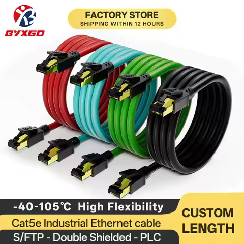 RJ45 Industrial Ethernet Cable Nylon High Flexibility Pure Copper CAT5E For PROFINET/Siemens Double 
