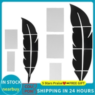 Nearbuy DIY Feather Shaped Mirror Wall Sticker For Living Room Art Home Decor