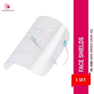 Face Shield With Glasses Frame Disposable Transparent Protective Full Face Shield - 1 Set (Without B