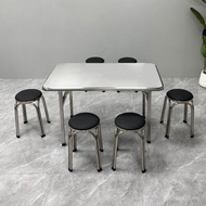 Fire Table Square Table Eating Table Square Table Table Table Folding Outdoor Stainless Steel Square