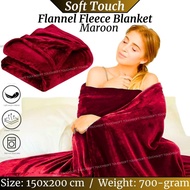 Selimut Baldu Gebu Flannel Velvet Plush Throw Grey Blanket Sofa Office silky and comfortable Blanket