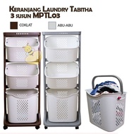 Laundry Basket Laundry Basket Laundry Basket Flexible Trolley Rack 3-tier Multipurpose BasketL)