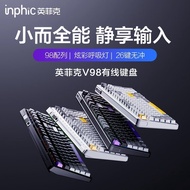 Infec V98 Mecha Style Wired Keyboard 98-Key Boys Silent Home Laptop Computer Game Office