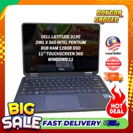 DELL LATITUDE 3190 2IN1 X 360 INTEL PENTIUM 8GB RAM 128GB SSD 11'’ TOUCHSCREEN 360 WINDOWS 11