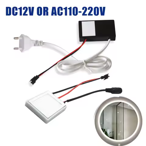 12V 220V 110V Touch Sensor Switch 12V 5A 60W LED Smart Single Key Mirror Light Switch Touch Dimmer S