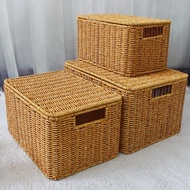 Rattan Storage Basket, Desktop Miscellaneous Storage Basket, Imitation Rattan Hand-woven Storage Bas