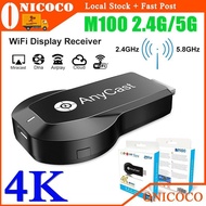 <Local Seller> 4K！M100 2019 New 2.4G / 5G AnyCast 4K Wireless Display TV Dongle Receiver
