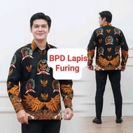 Baju batik Bpd nasional Terbaru 2024 Pria Dan Wanita Lapis Furing bahan Katun Primis Halus | Seragam