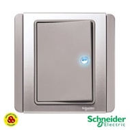 Schneider Hotel Single Switch 1G Neo E3031H2 Gs 1 Gang 2 Way Blue Led