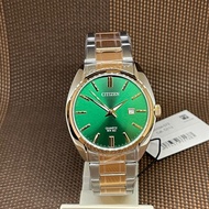 Citizen BI5104-57Z Quartz Green Analog Two-Tone Rose Gold Men's Casual Watch