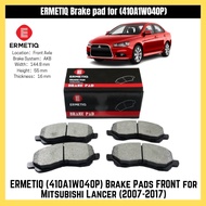 ERMETIQ (410A1W040P) Ceramic Brake Pads FRONT for Mitsubishi Lancer (2007-2017)