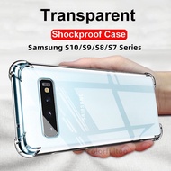 For Samsung Galaxy S10e S10 S9 S8 Plus S7 Edge S10+ S9+ S8+ Clear Phone Case Airbag Shockproof Clear TPU Cover Casing Soft Silicone Case