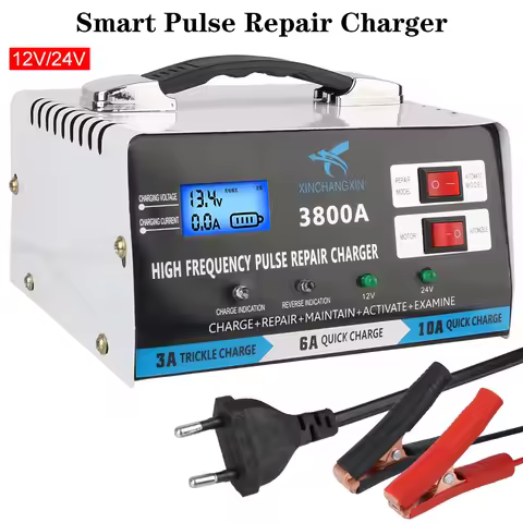 High Power Full Automatic Car Battery Charger For Lead Acid Battery Fast Charger Repair Battery Char