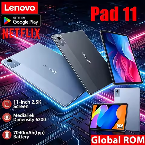 Lenovo Xiaoxin Pad 11 Tablet MediaTek Dimensity 6300 2.5K Screen, 7040mAh Battery WIFI Android Globa
