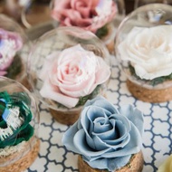 藍色玫瑰/永生花玻璃球/玻璃花球/永生花盅/永生花禮/畢業禮物/花