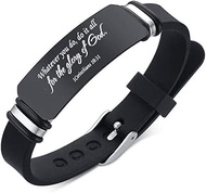 1Corinthians 10:31 Religious Inspirational Bible Quote Personalized Silicone Watch Bands Bracelet Mo