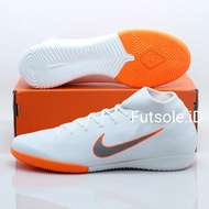 Sepatu futsal Nike Mercurial Superfly 6 Academy IC White orange Ori