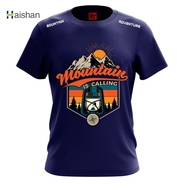 hai shan) T shirt hiking kain jersi baju warna hitam lengan pendek dan panjang t shirt lelaki dan pe