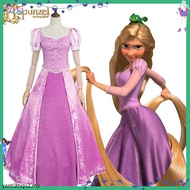 Tangled Cos  Costume Rapunzel Cosplay Costume Halloween Princess Dress