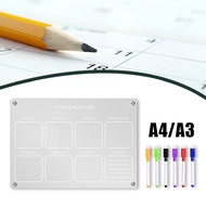 Weekly Planner Acrylic Planner A3 A4 Planner Weekly Magnet Refrigerator Wall Planner Weekly Schedule