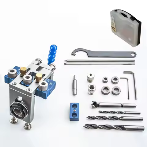 Woodworking 3-in-1 Punching Positioning Kit Cabinet Hardware Drilling Guide Dowel Jig Fast Fixing Lo