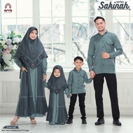 Baju Sarimbit Muslim Couple Keluarga Jumbo Arra Sakinah Emerald Mewah