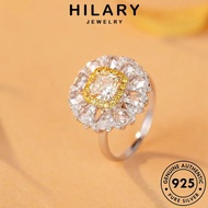 HILARY JEWELRY Adjustable Korean Women For Perempuan Sterling Cincin Original Flowers Citrine Perak 純銀戒指 Silver Ring 925 Classic Accessories R1916