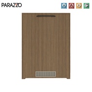 PARAZZO บานถังแก๊ส WPC รุ่น ENZO SERIES ขนาด 50x70ซม. สี Chocolate มือจับสีดำ วัสดุไม้สังเคราะห์ กัน