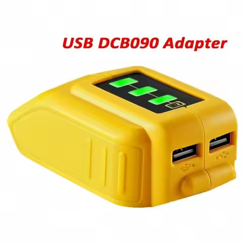 DCB090 Converter Dual USB Power Source Suitable for Dewalt 12V/14.4V/18V/20V Lithium Battery Power T