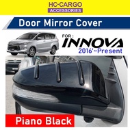 Hc Cargo Toyota Innova 2016 - 2022 Side Mirror Chrome carbon black Cover Car Accessories