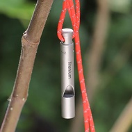 Tiartisan Titanium Emergency Whistle With Lanyard Outdoor Camping Exploring Portable Loud Survival W