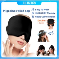 Migraine Headache Relief Cap Hot & Cold Therapy Migraine Relief Cap Cool Gel Head Cap Ice Pack Topi 