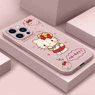 Case iPhone 13 Pro Max 13PRO 12PRO 13PROMAX 12PROMAX 12MINI 13MINI 12 MINI 12 Pro Max hello kitty MF036A Silicone fall resistant soft Cover phone Case