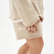 BUTTONS Hybrid Cut Shorts Beige Brown Regular Form Above The Knee, Shorts men's above the knee