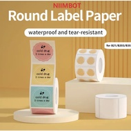 Gulung Kertas Pelekat Label BULAT B21 Jing Chen (Niimbot) untuk Pencetak Label B21 / B3S / B203 (The