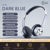 iKF R5 Retro ANC Bluetooth Headphone HIFI Sound Hands-free Transparent Mode Earphone 75H Mulit-point
