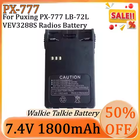 New PX-777 7.4V 1800mAh Replace Battery For Puxing PX-777 LB-72L VEV3288S Radios Battery With Belt C