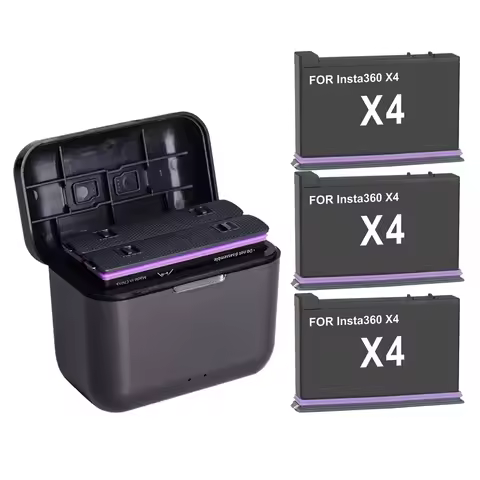 For Insta360 ONE X4 Camera Battery & 2 Slots Charger 360 Panoramic Action Camera Accessories Batteri