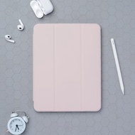 含贈品 | iPad 霧面硬底軟邊細紋氣囊保護殼【素色】左側筆槽款