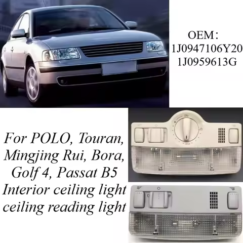 For VW Group Polo Touran Octavia Bora Golf 4 Passat B5 LED Dome Light Map Reading Lamp Direct Replac